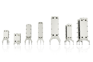 H-Frame line-up, hygienic gasketed plate heat exchangers
