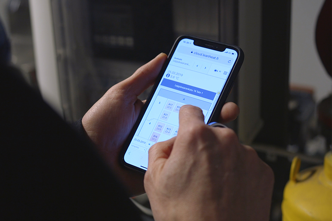 Leanheat software on smartphone