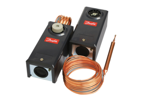Product photo of the KP and KPU pressure switches for standard applications by Danfoss