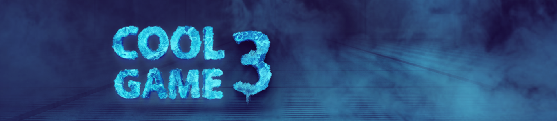 The text "Cool Game 3" with a cold icy font on a blue frosty background