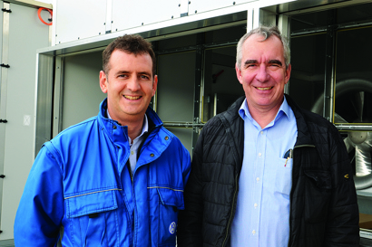 Highly efficient axial fans controlled by VLT® HVAC Drive FC 102 at Volkswagen Navarra, Spain, delivered 20% energy savings in AHU operation.