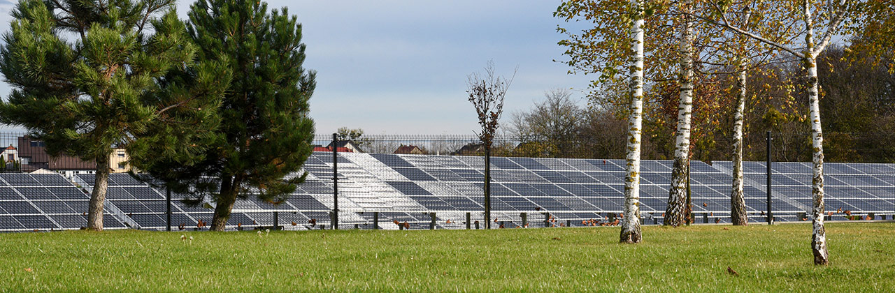 Solar panels outside Kneipp-Institute, Polen