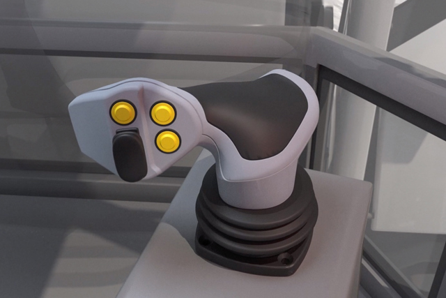 Joysticks in a modern cab