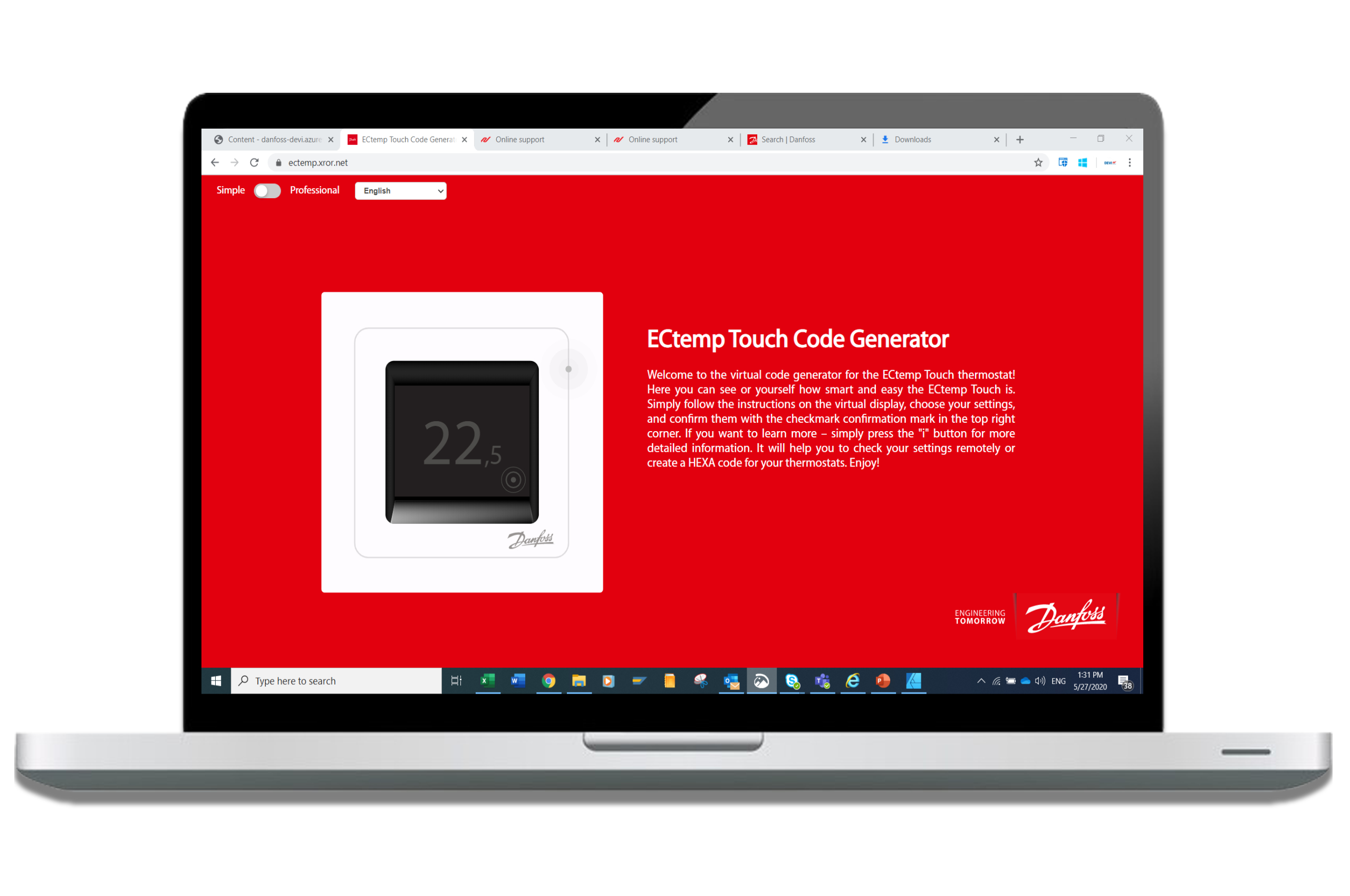 Code generator for ECtemp Touch thermostat