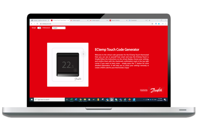 Code generator for ECtemp Touch thermostat