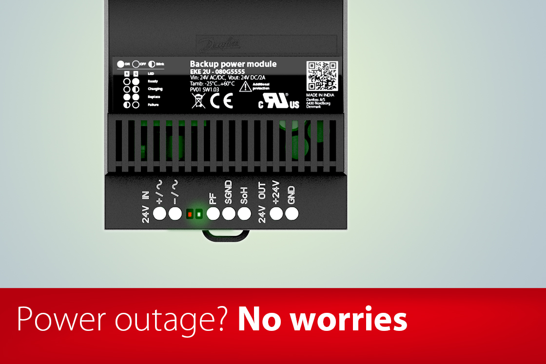 Danfoss releases long-lasting, reliable backup power module for electronic stepper motor valves