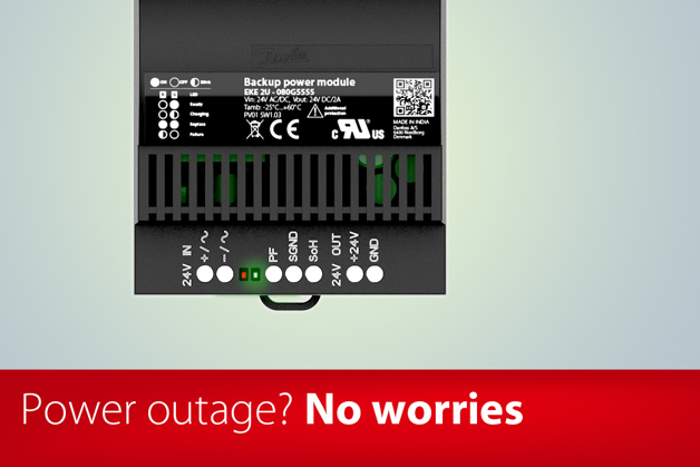 Danfoss releases long-lasting, reliable backup power module for electronic stepper motor valves