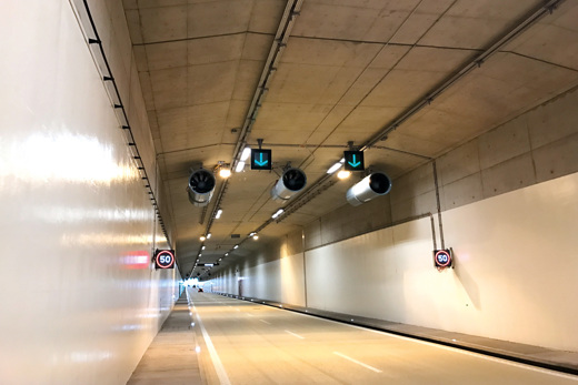 High-performance tunnel ventilation despite long cables