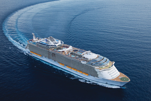 Energy-efficient megaship in the Caribbean