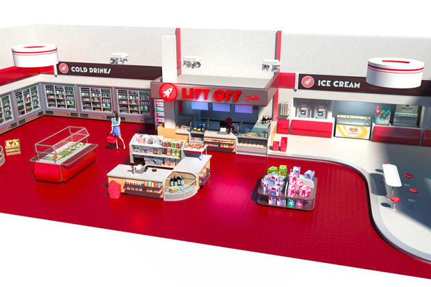 An animated image of a convenient store called "lift off"