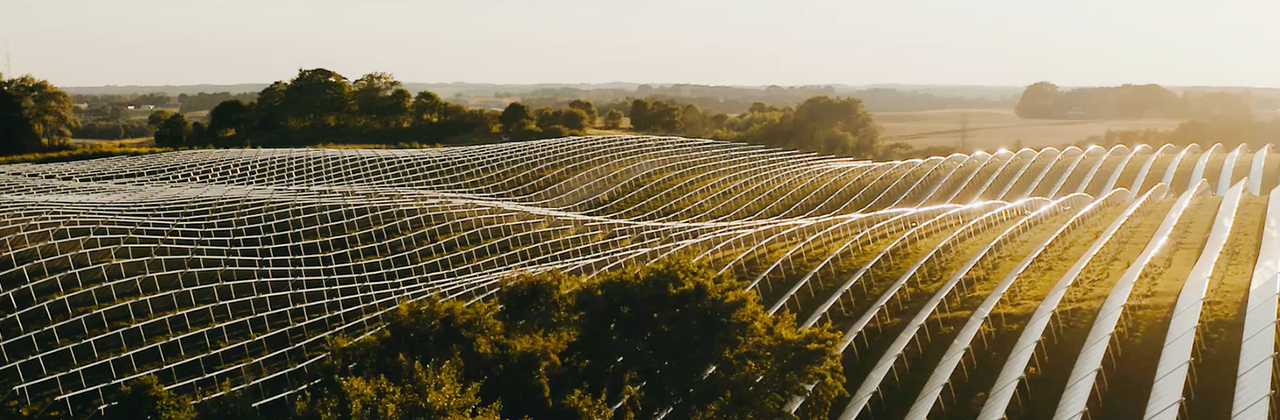 Renewable energy - solar park in Silkeborg in Denmark