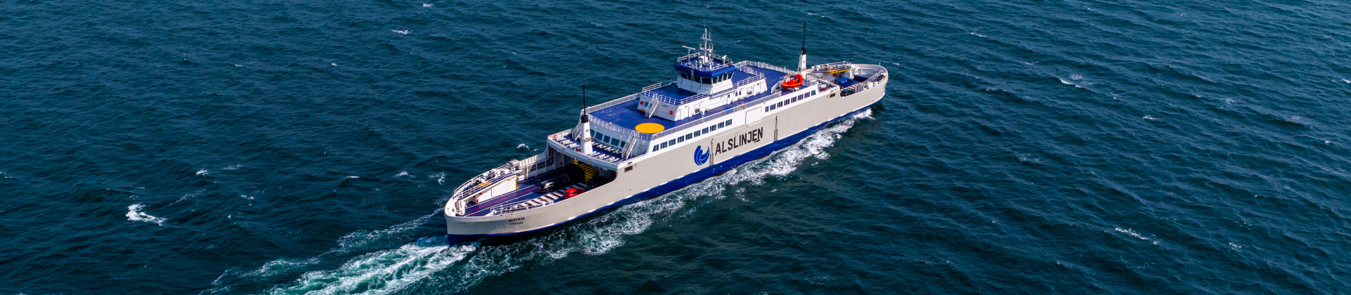 Ferry sailing through an iC7 halo