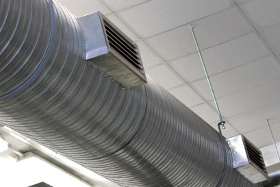 Air conditioning ducts inside a building to represent variable refrigerant flow solutions by Danfoss