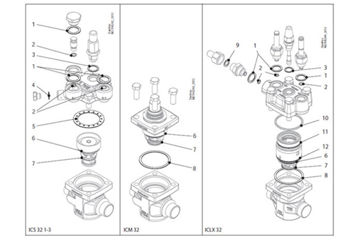 Chłodnictwo przemysłowe – części zamienne – Danfoss