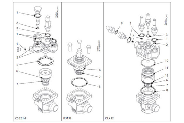 Chłodnictwo przemysłowe – części zamienne – Danfoss