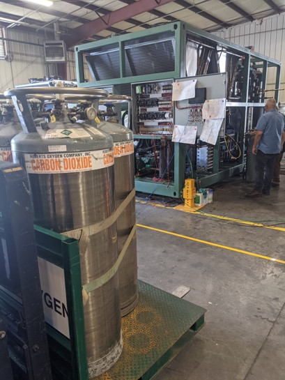 CO₂ chiller in factory