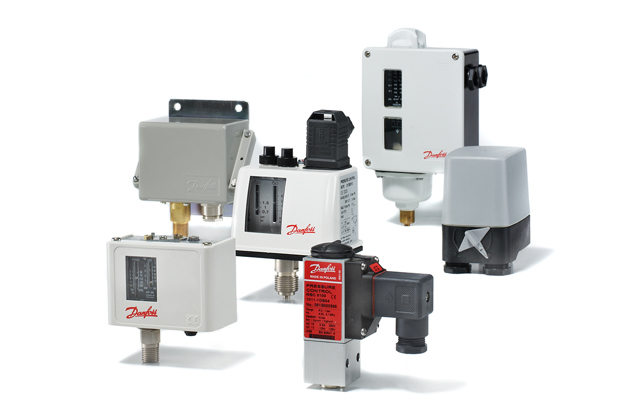 Oversigt over Danfoss' pressostater til industrielle applikationer