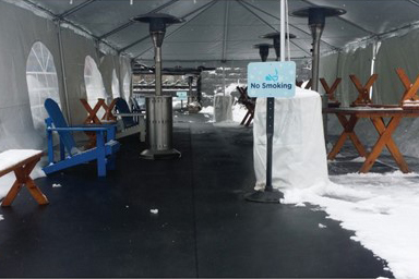 Safe walking areas for customers