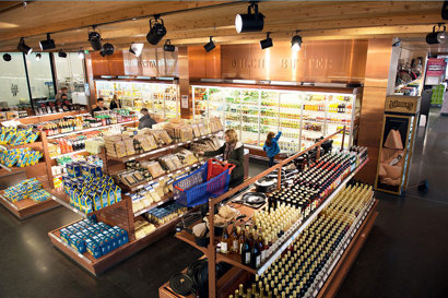 Inside supermarket