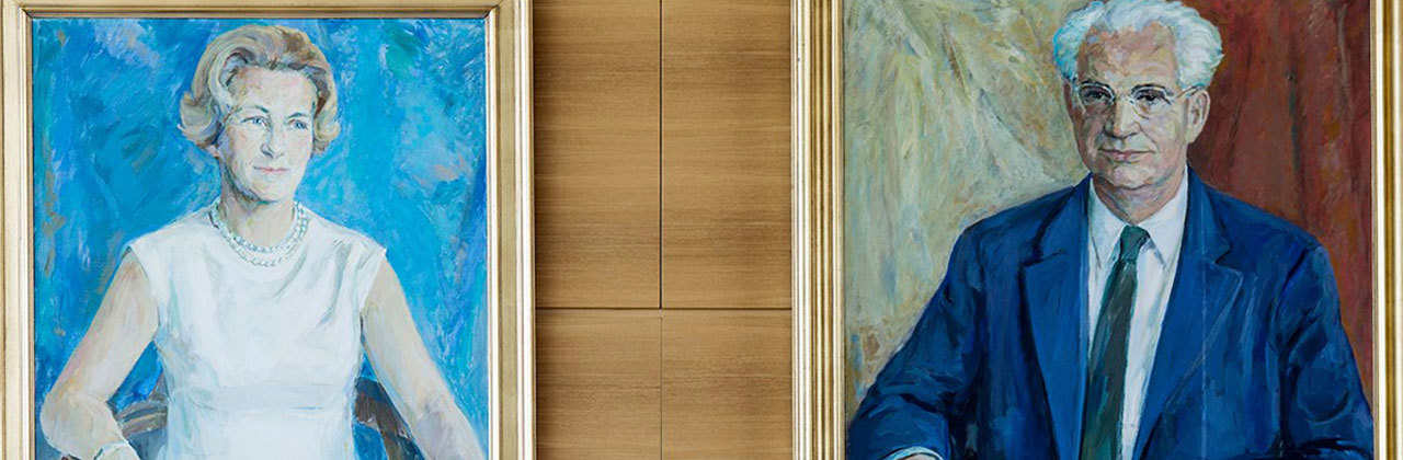 Bitten and Mads Clausen painting