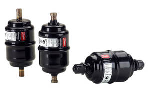 Product photo of the line of DML and DCL filter driers by Danfoss