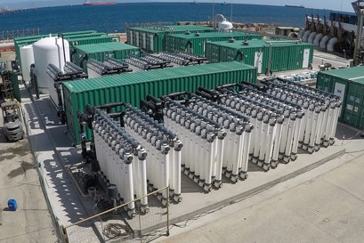Aerial view of Sarlux refinery in Sardinia