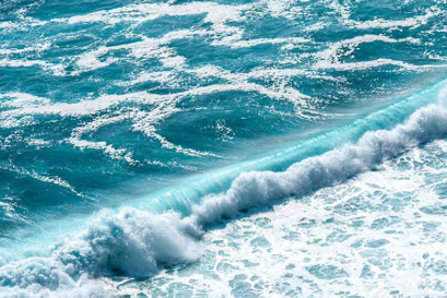 Seawater breaking on the shore