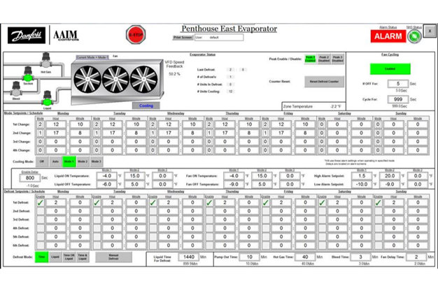 Evaporator Control Screen - PLC Control Systems
