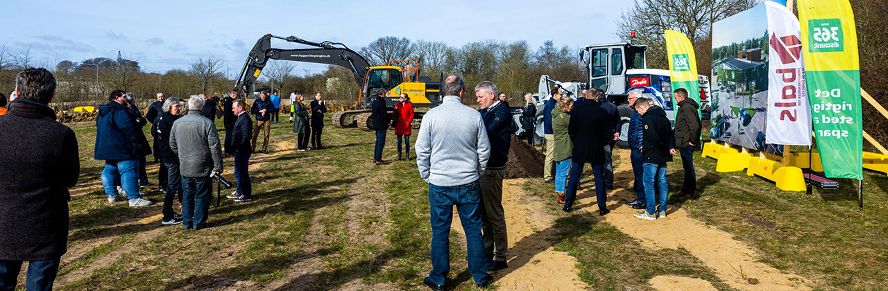 People at the ground-breaking ceremony