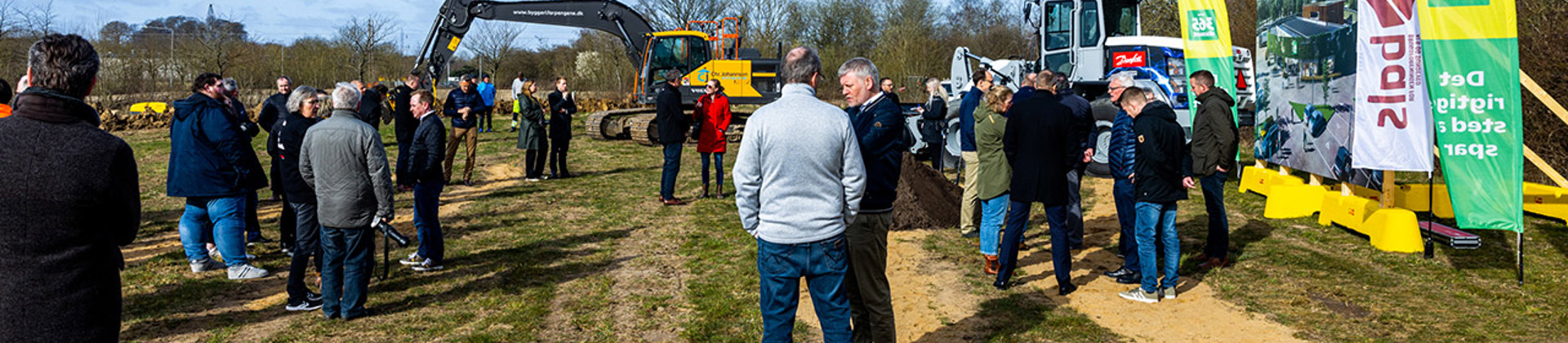 People at the ground-breaking ceremony