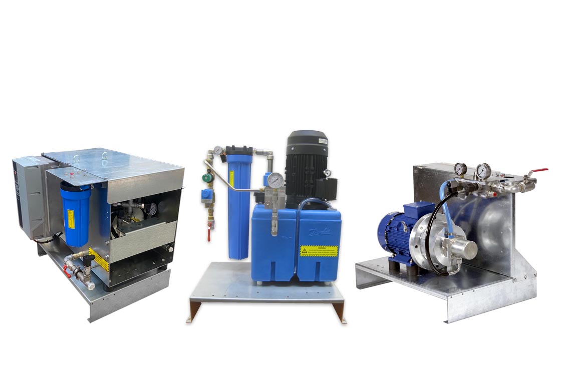 High-pressure water mist systems