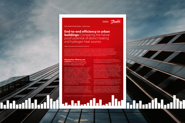 End-to-end efficiency in urban buildings: Comparing the futureproof potential of district heating and hydrogen heat sources