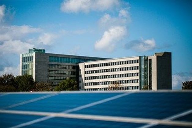 Foto aérea de la sede central de Danfoss, Nordborg, 2008 