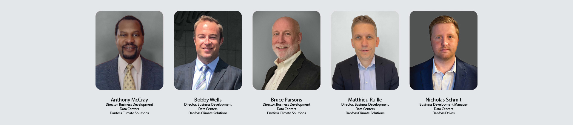 Unsere Spezialisten (v. l. n. r. Jakob J. Jensen, Michael Strouboulis, Jesper Therbo, Daniel Wiesenfeller, Louis Oxley