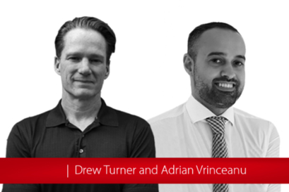 Headshots of Drew Turner and Adrian Vrinceanu