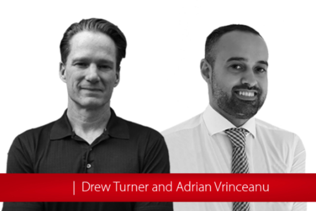 Headshots of Drew Turner and Adrian Vrinceanu