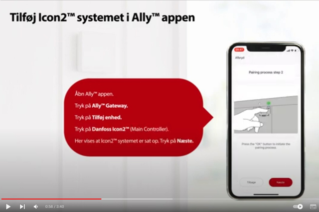 Danfoss Ally™ App Tutorial - Sådan får Icon2™ ind i Ally™ App