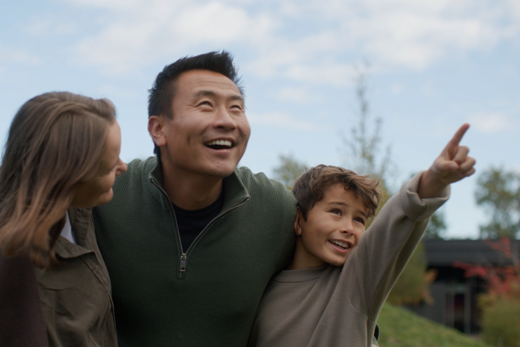 Family visiting Beat the Storm
