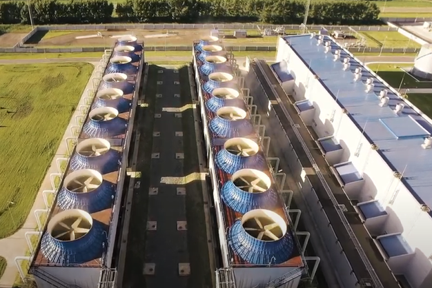 Industrial fans on a rooftop