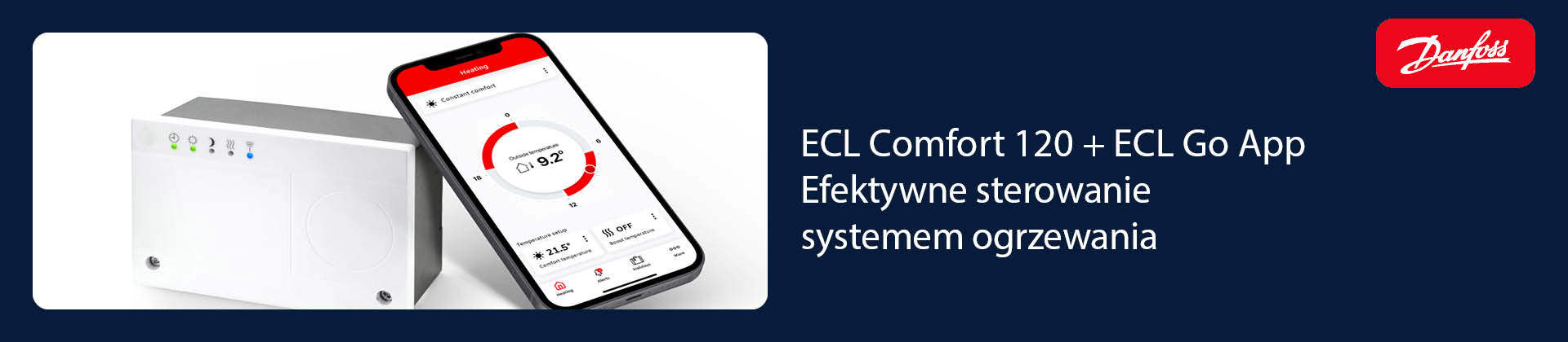 baner ECL Comfort 120+ ECL Go App