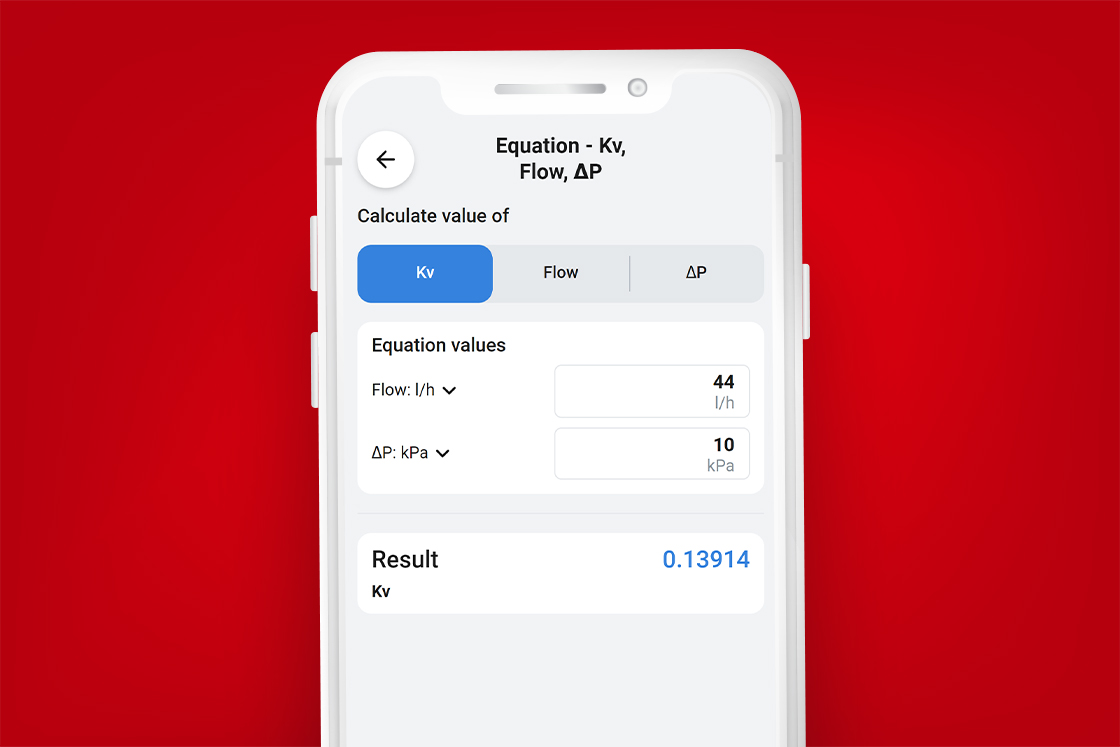 Installer App Flow/Pressure calculator