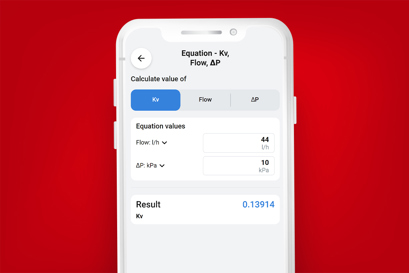 Installer App Flow/Pressure calculator