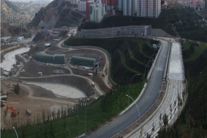 Electric heating ensures safety along the asphalt driveway, Ankara, Turkey