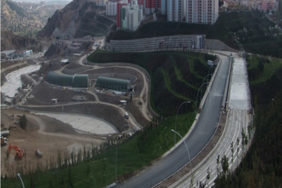 Electric heating ensures safety along the asphalt driveway, Ankara, Turkey