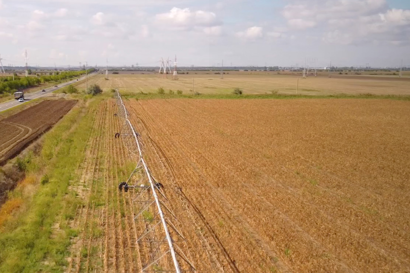 Romanian field from the irrigation project