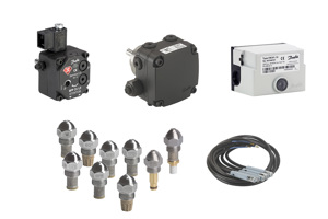 Danfossin komponentit öljypoltinten valvontaan ja säätöön