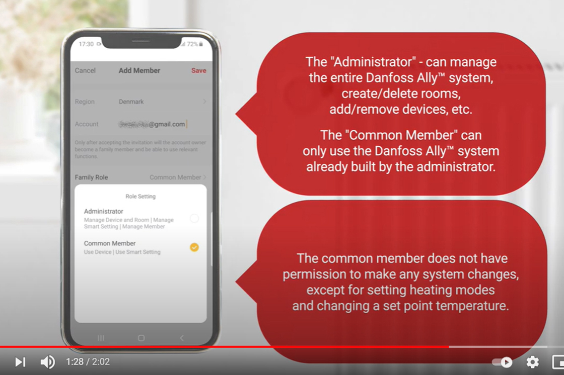 Danfoss Ally™ App Tutorial - Tilføj familiemedlem