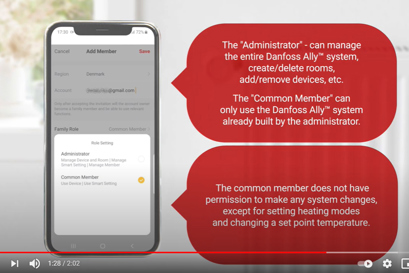 Danfoss Ally™ App Tutorial - How to add a family member to your Ally App