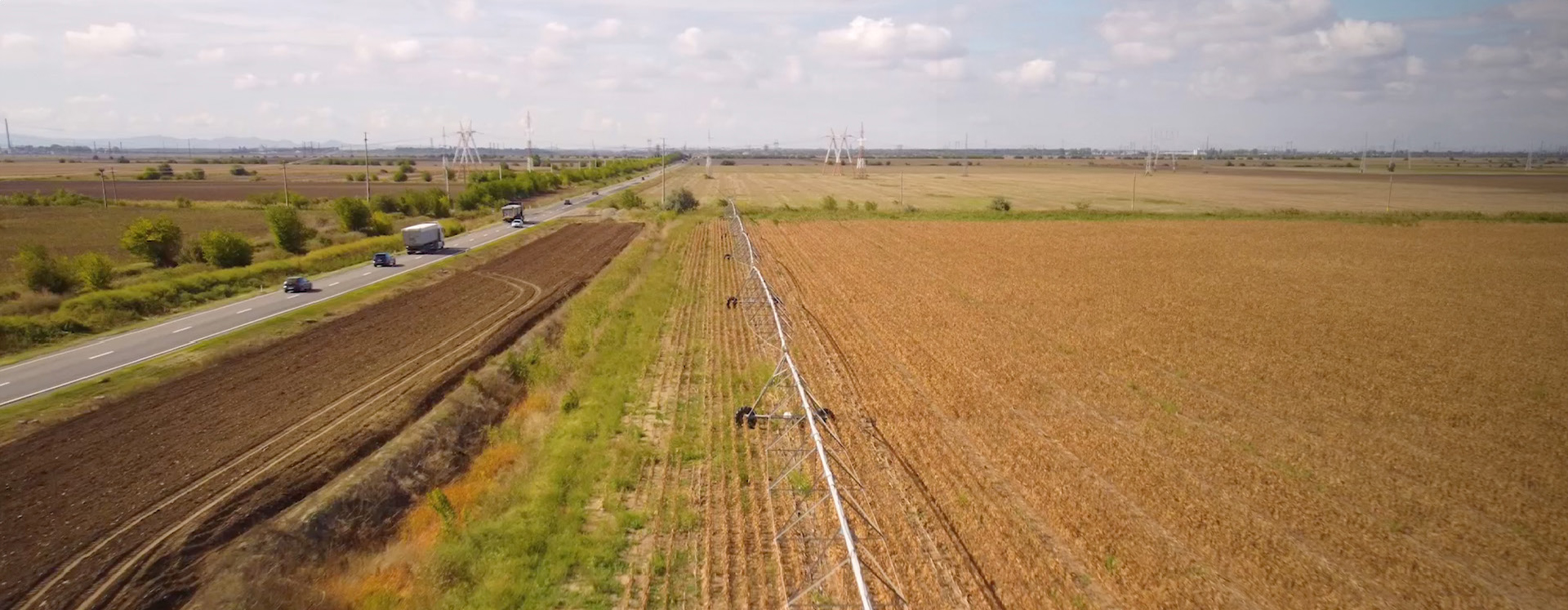 Romanian field from the irrigation project