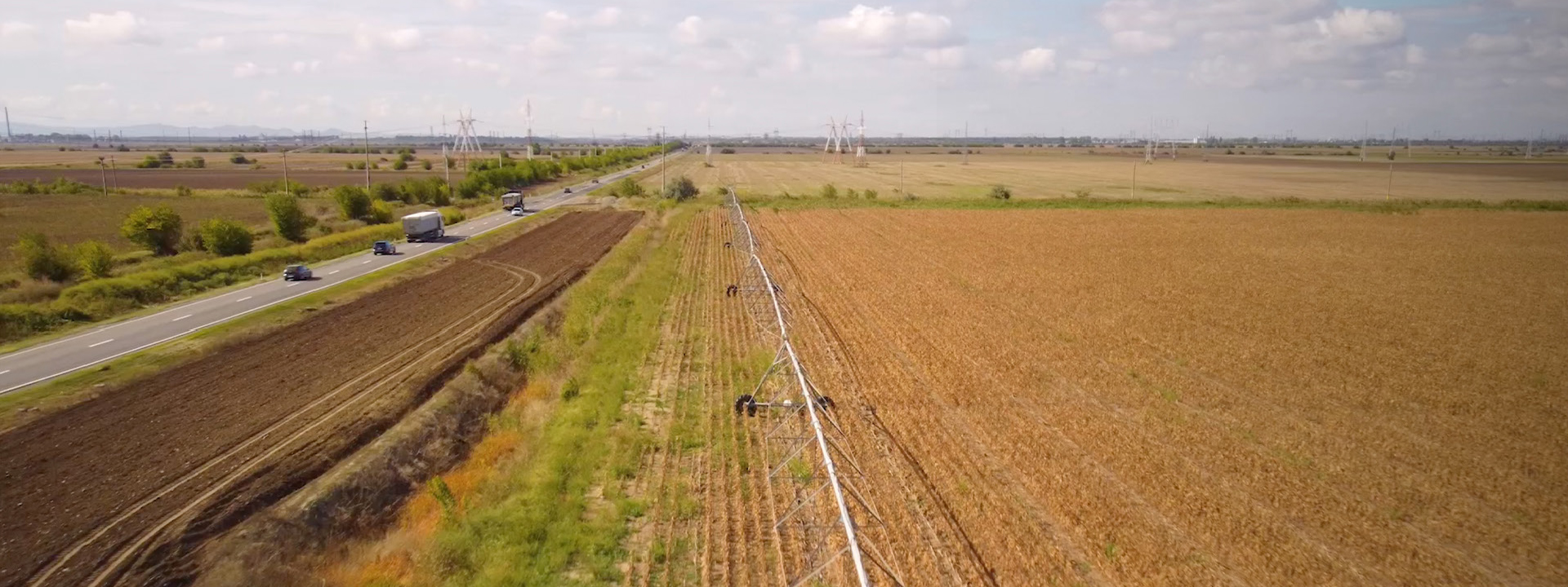 Romanian field from the irrigation project